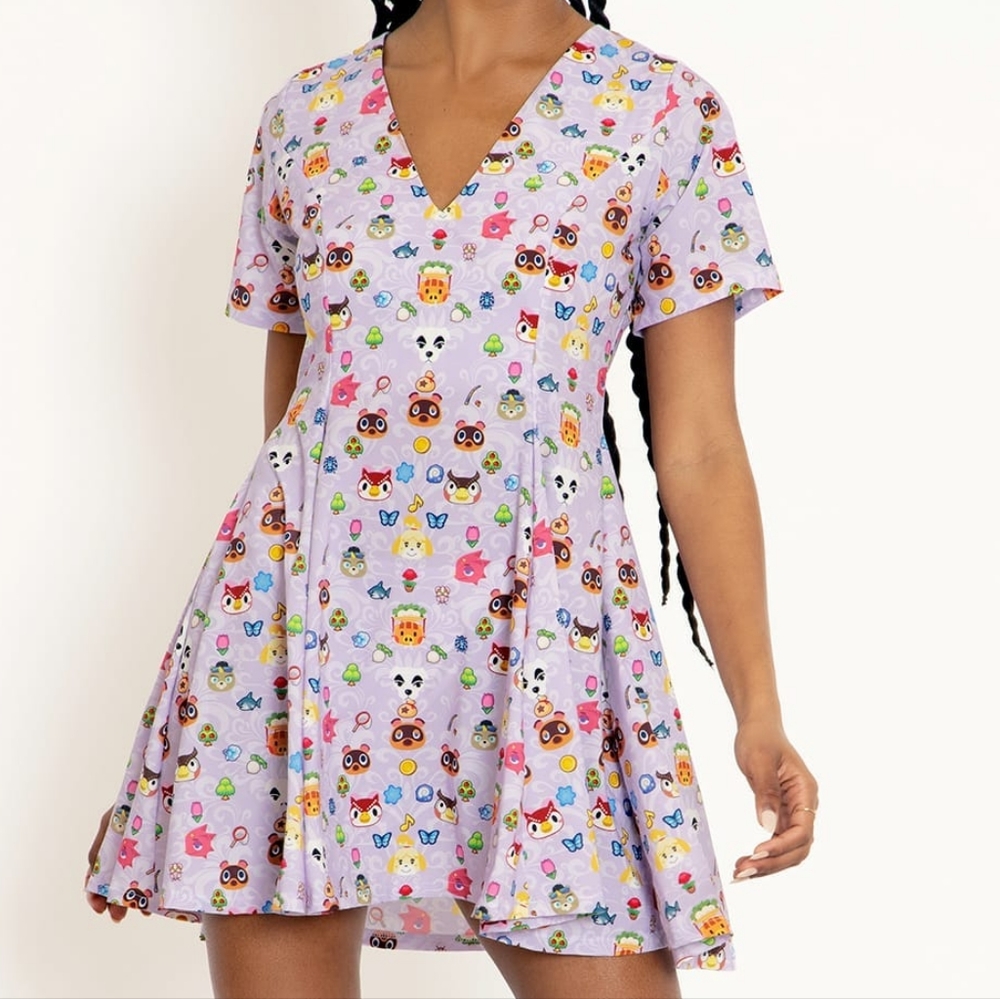 BlackMilk Animal Crossing Filigree V Dress Large